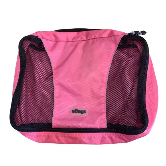 eBags Pink Packing Cubes Set Of 3 S, M & L Mesh Panels Organized Travel Storage - Picture 4 of 7